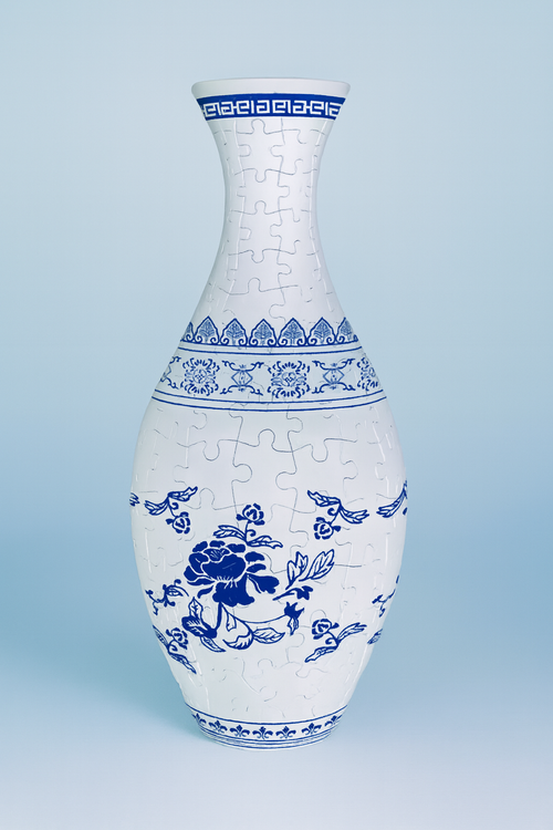 Wazon 3D z puzzli – dekoracyjna układanka